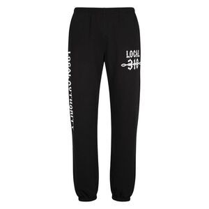 LOCAL AUTHORITY Graphic Print Sweatpants Men BLACK
